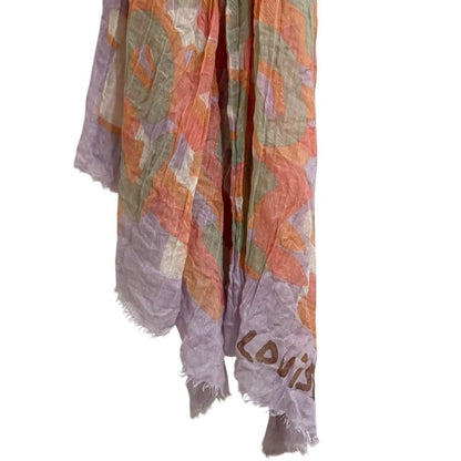 Louis Vuitton Graffiti Pattern Silk And Cashmere Shawl 401910 Multicolor