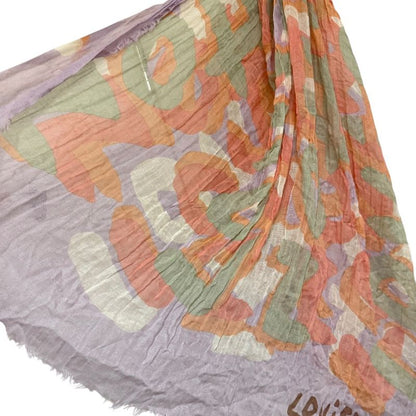 Louis Vuitton Graffiti Pattern Silk And Cashmere Shawl 401910 Multicolor