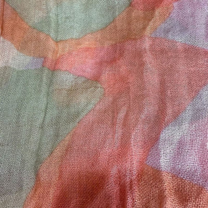 Louis Vuitton Graffiti Pattern Silk And Cashmere Shawl 401910 Multicolor