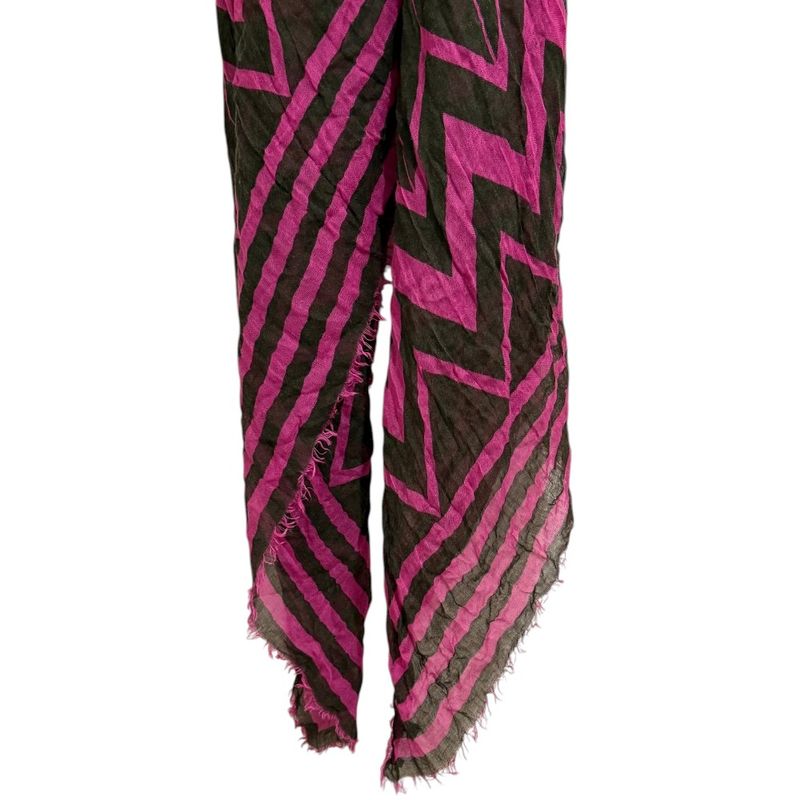 Louis Vuitton Total Cashmere And Silk Shawl 401910 Khaki And Pink Ladies Used