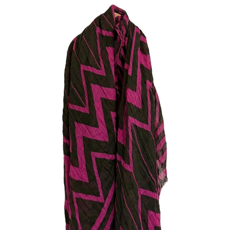 Louis Vuitton Total Cashmere And Silk Shawl 401910 Khaki And Pink Ladies Used