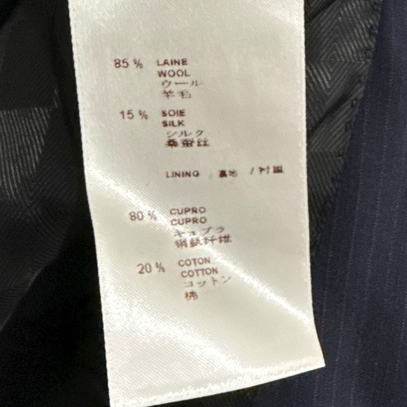 Louis Vuitton Pinstripe Tailored Jacket + Slacks Pants Suit Setup 44 Navy Men's