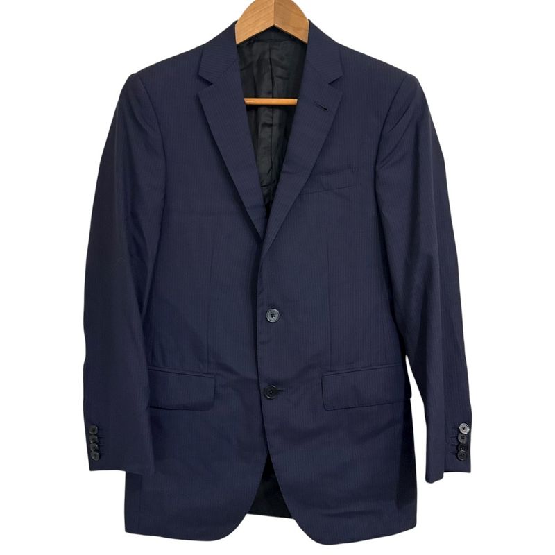 Louis Vuitton Pinstripe Tailored Jacket + Slacks Pants Suit Setup 44 Navy Men's