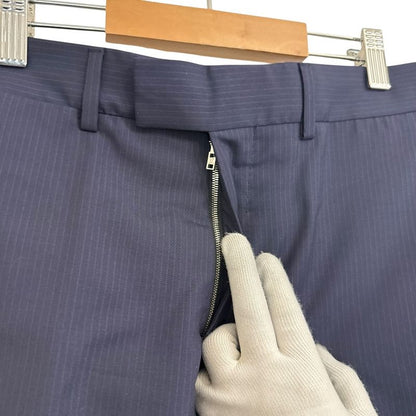 Louis Vuitton Pinstripe Tailored Jacket + Slacks Pants Suit Setup 44 Navy Men's