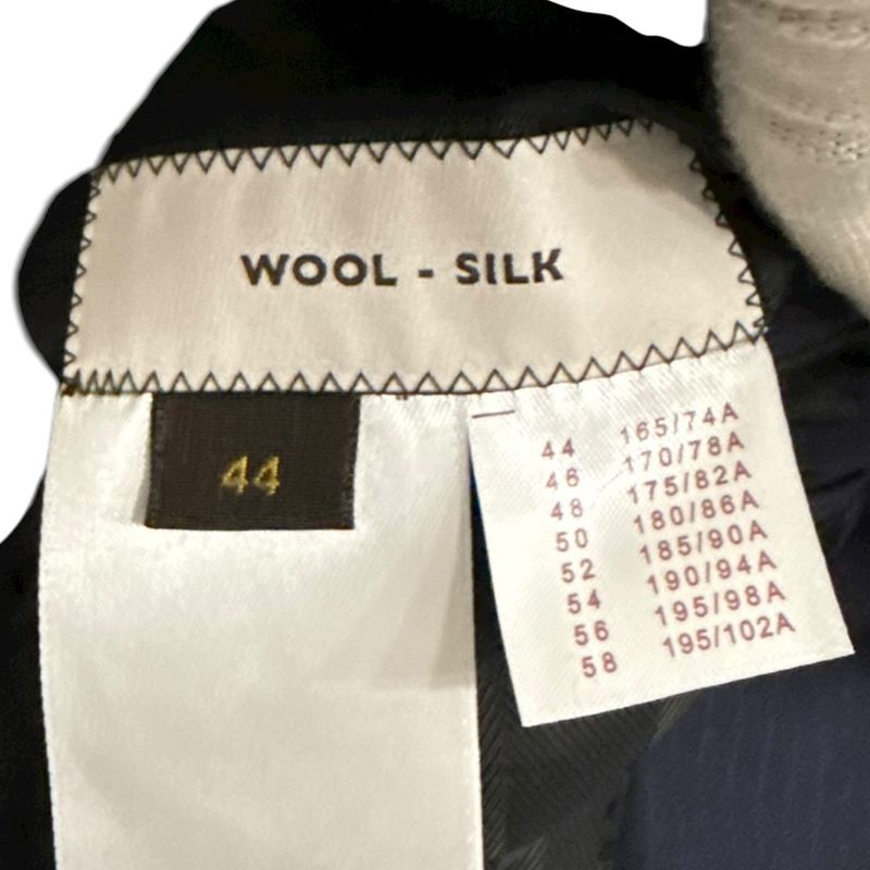 Louis Vuitton Pinstripe Tailored Jacket + Slacks Pants Suit Setup 44 Navy Men's