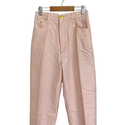 Christian DIOR Vintage French Silk-blend Tapered Pants 36 Pink Women's Used