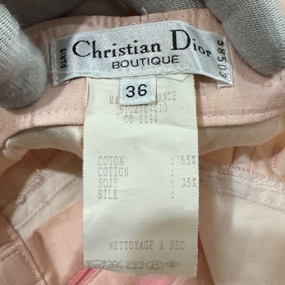 Christian DIOR Vintage French Silk-blend Tapered Pants 36 Pink Women's Used