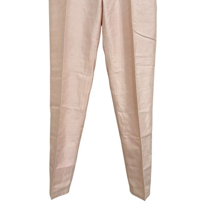 Christian DIOR Vintage French Silk-blend Tapered Pants 36 Pink Women's Used