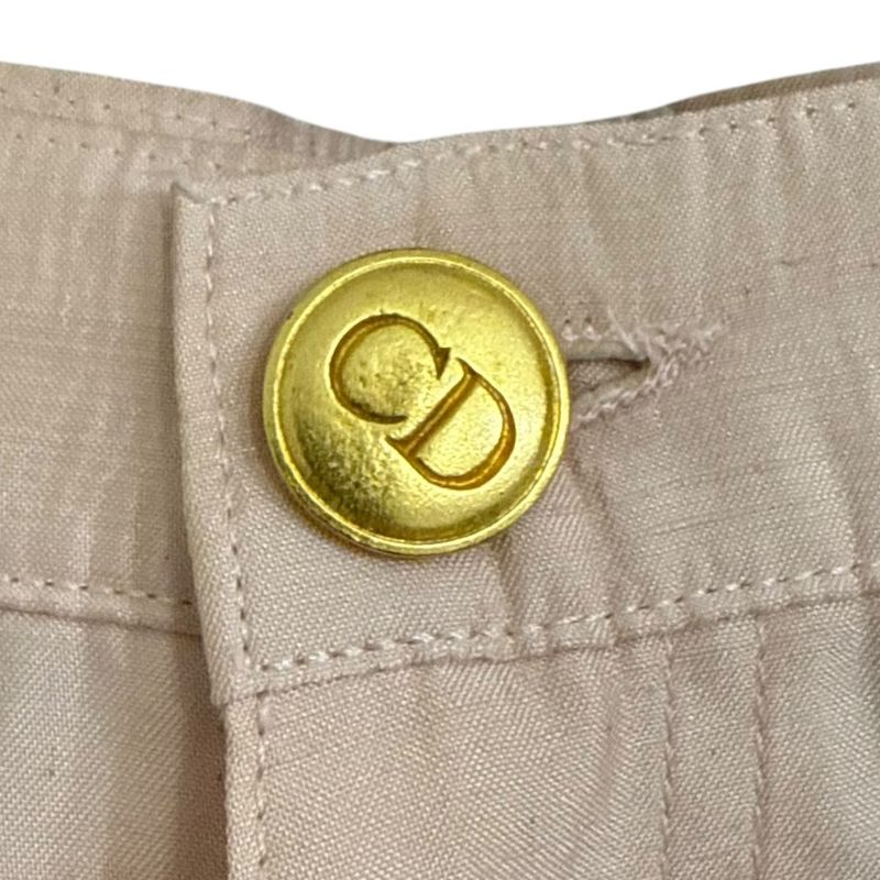 Christian DIOR Vintage French Silk-blend Tapered Pants 36 Pink Women's Used