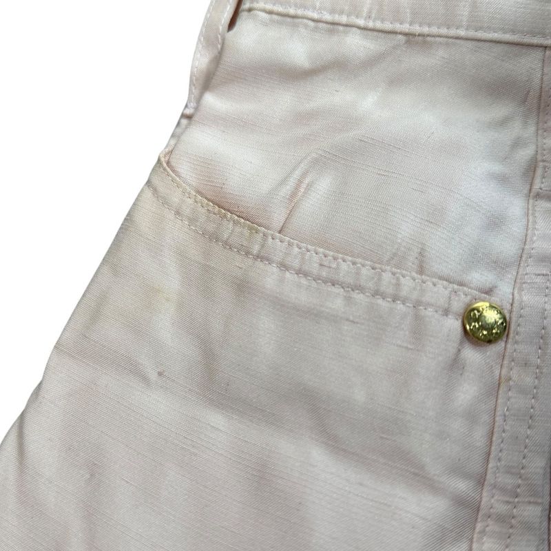 Christian DIOR Vintage French Silk-blend Tapered Pants 36 Pink Women's Used