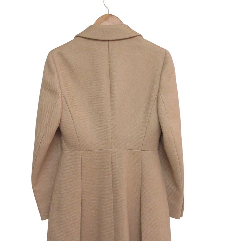 Prada A-line Wool Chester Long Coat 38 Camel Women's Used