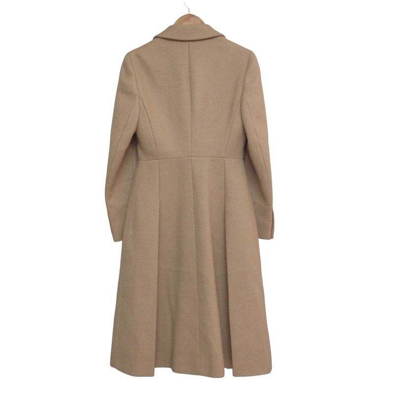 Prada A-line Wool Chester Long Coat 38 Camel Women's Used