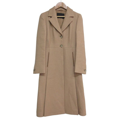 Prada A-line Wool Chester Long Coat 38 Camel Women's Used