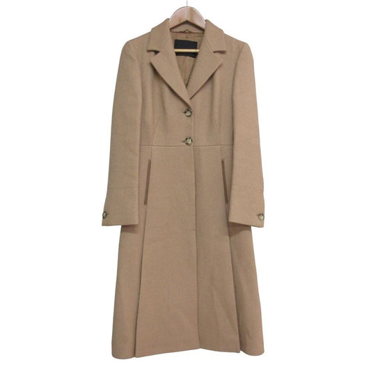 Prada A-line Wool Chester Long Coat 38 Camel Women's Used