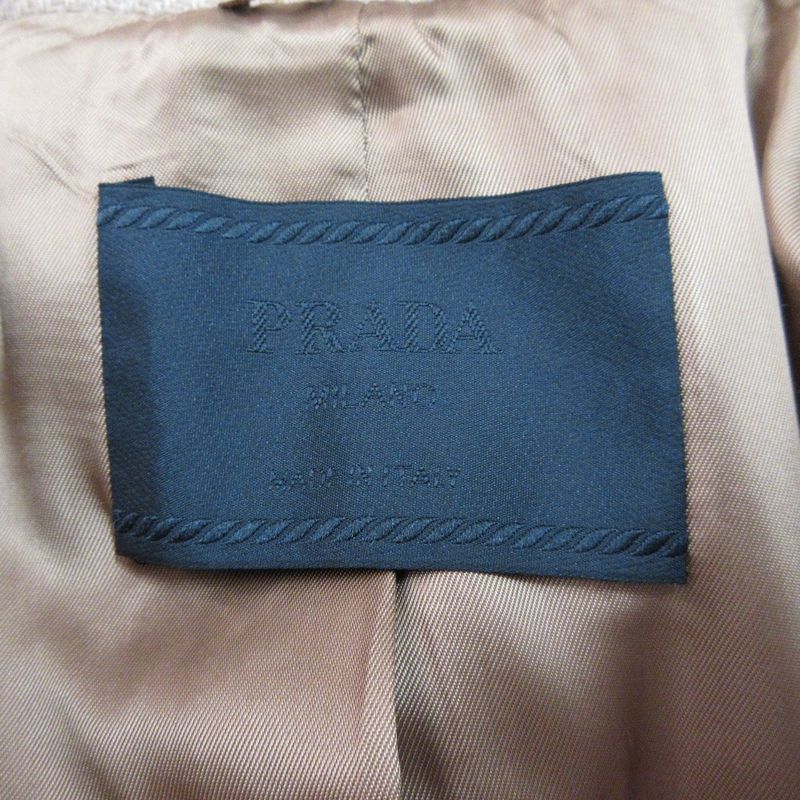 Prada A-line Wool Chester Long Coat 38 Camel Women's Used