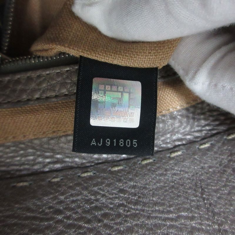 Fendi Selleria Villa Borghese Handbag 8bn155 Gray Ladies Used