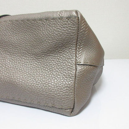 Fendi Selleria Villa Borghese Handbag 8bn155 Gray Ladies Used