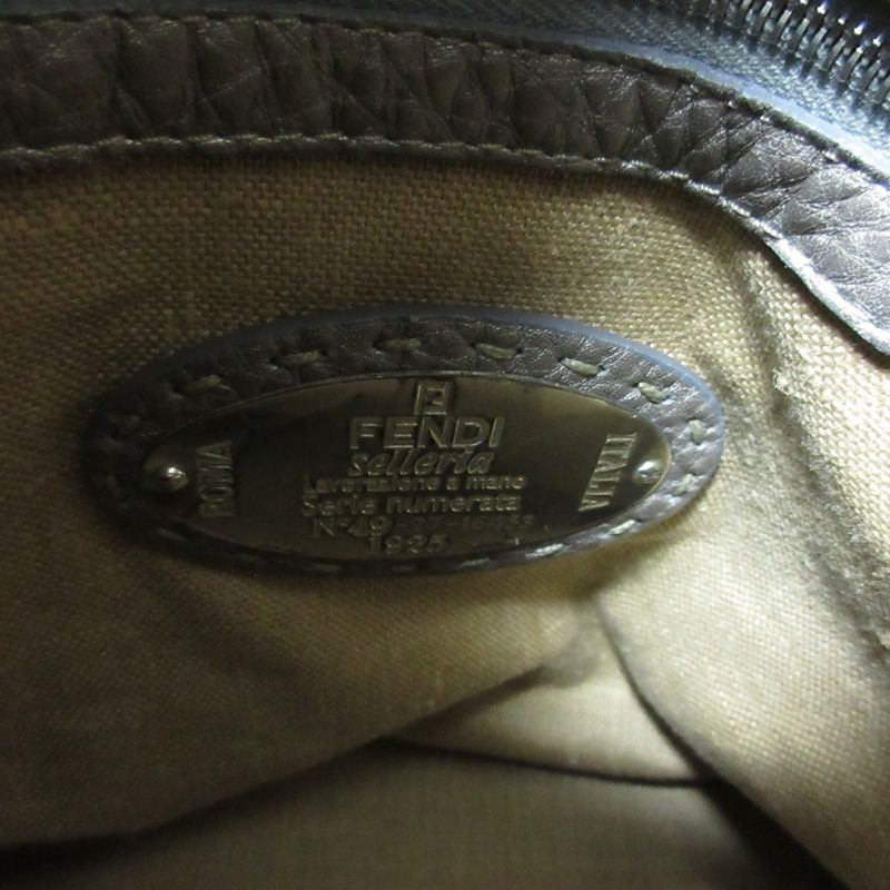 Fendi Selleria Villa Borghese Handbag 8bn155 Gray Ladies Used