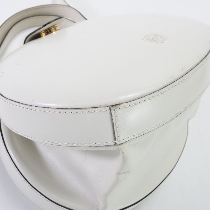 Vintage Loewe Anagram Leather 2WAY Shoulder Bag Crossbody Hand Tote Gold