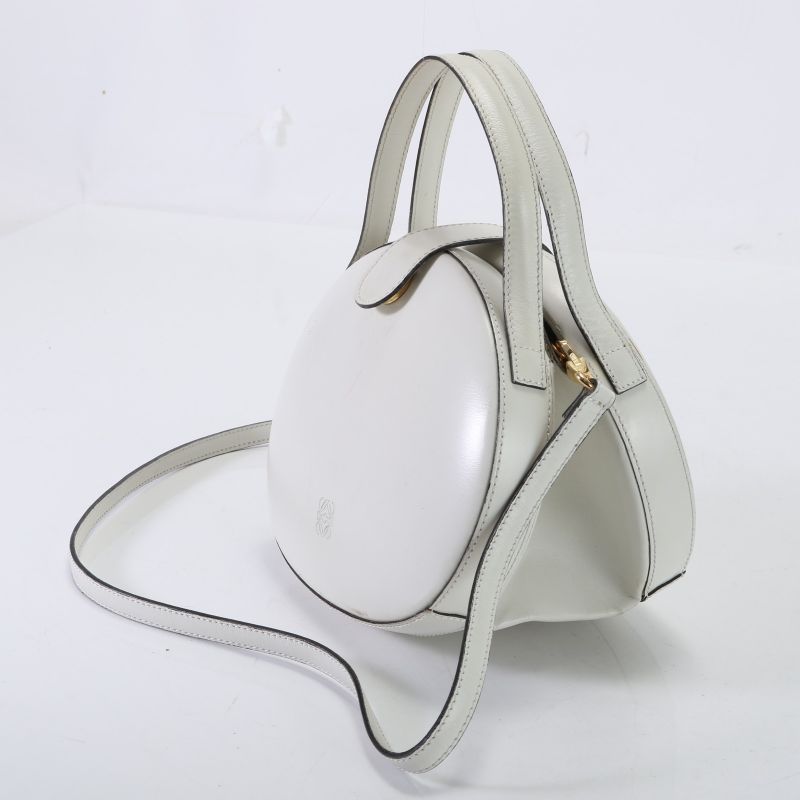 Vintage Loewe Anagram Leather 2WAY Shoulder Bag Crossbody Hand Tote Gold