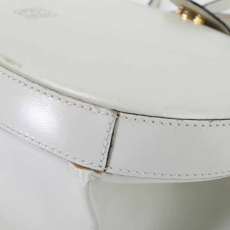 Vintage Loewe Anagram Leather 2WAY Shoulder Bag Crossbody Hand Tote Gold