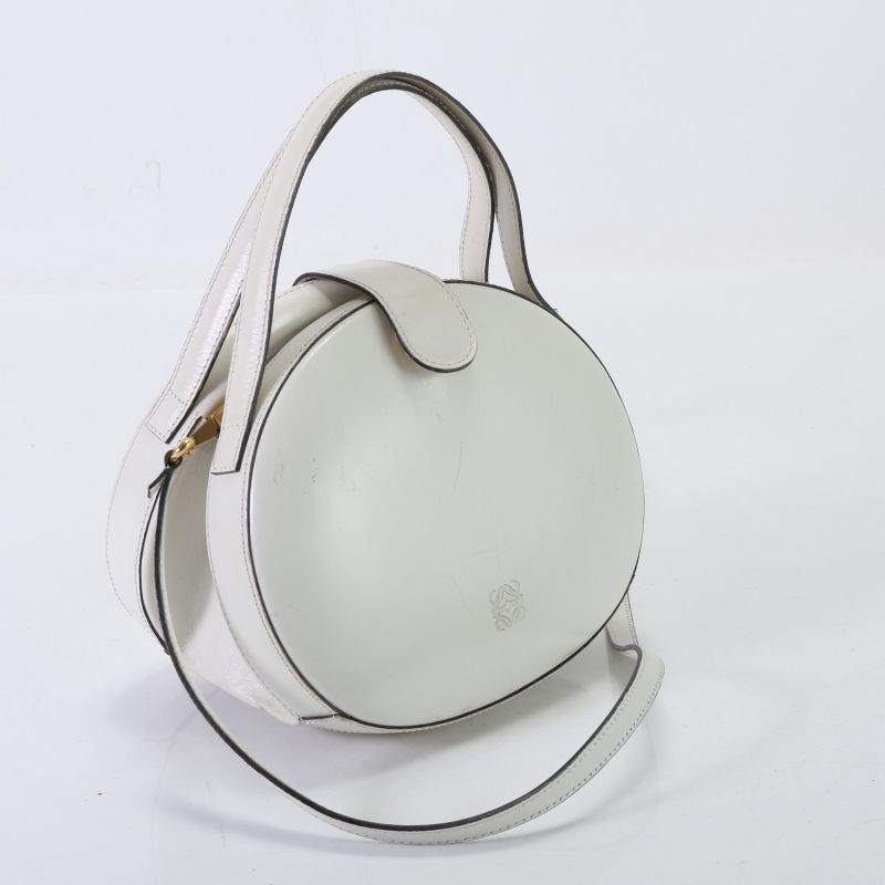 Vintage Loewe Anagram Leather 2WAY Shoulder Bag Crossbody Hand Tote Gold