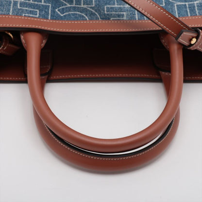 Unused Current Celine Small Vertical Cabas Denim Leather 2WAY Shoulder Bag