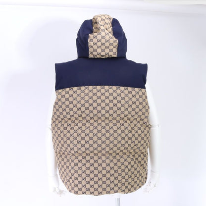 Current Gucci GG Canvas Down Vest With Detachable Hood 48 M Size Equivalent