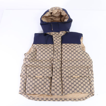 Current Gucci GG Canvas Down Vest With Detachable Hood 48 M Size Equivalent