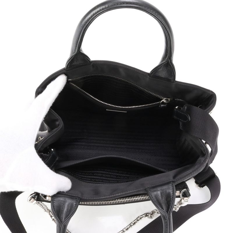 Prada Authenticity Appendix Tessuto Nylon Leather 2WAY Shoulder Bag 1bg364