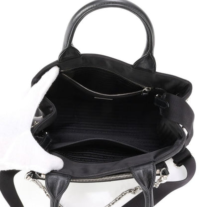 Prada Authenticity Appendix Tessuto Nylon Leather 2WAY Shoulder Bag 1bg364