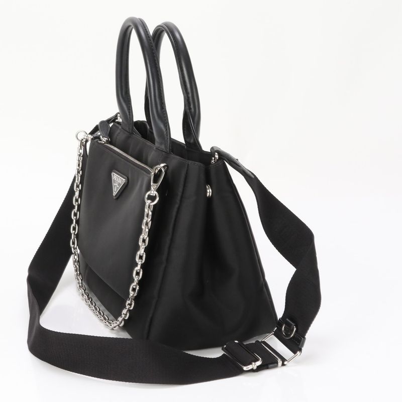 Prada Authenticity Appendix Tessuto Nylon Leather 2WAY Shoulder Bag 1bg364
