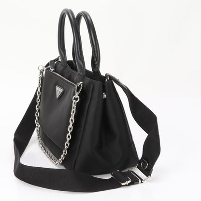 Prada Authenticity Appendix Tessuto Nylon Leather 2WAY Shoulder Bag 1bg364