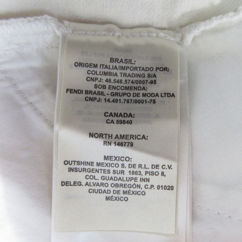 Fendi Model 2021 FF Calligraphy High Waist Denim Pants Jeans 38 Size Ivory