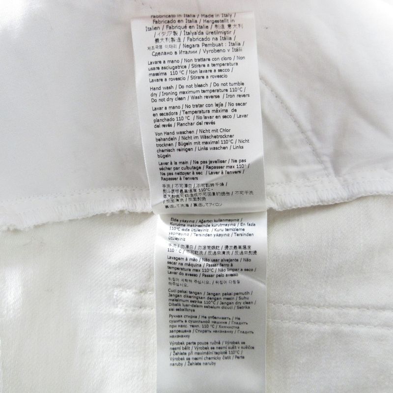 Fendi Model 2021 FF Calligraphy High Waist Denim Pants Jeans 38 Size Ivory