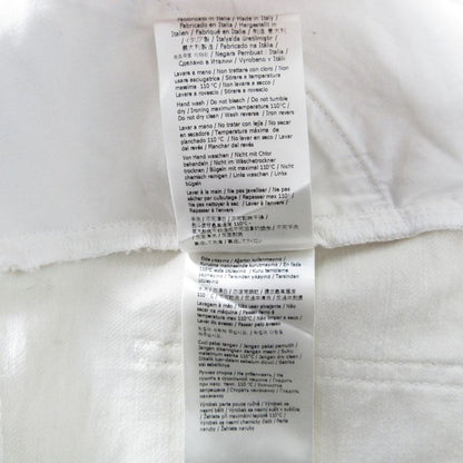 Fendi Model 2021 FF Calligraphy High Waist Denim Pants Jeans 38 Size Ivory