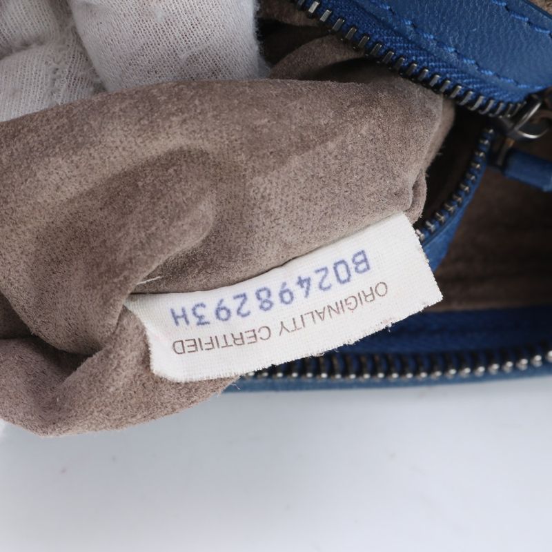 Bottega Veneta Intrecciato Hobo Blue Leather Shoulder Bag Shoulder Tote Hand