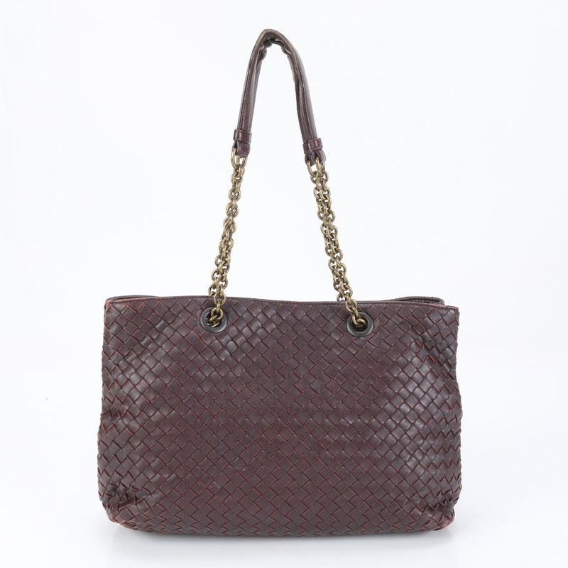 Bottega Veneta Intrecciato Braided Chain Leather Shoulder Bag Shoulder Tote