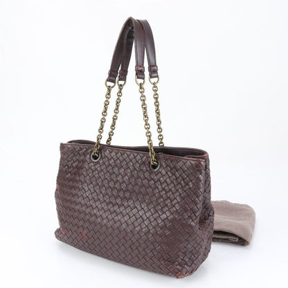 Bottega Veneta Intrecciato Braided Chain Leather Shoulder Bag Shoulder Tote