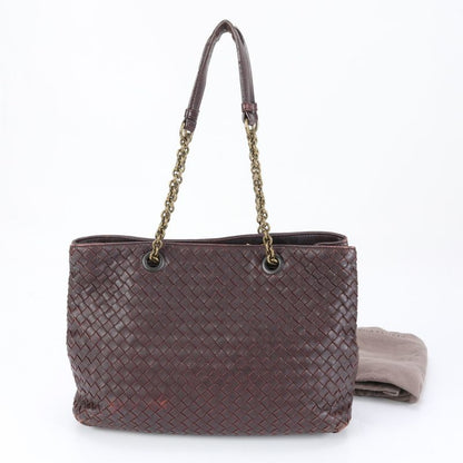 Bottega Veneta Intrecciato Braided Chain Leather Shoulder Bag Shoulder Tote