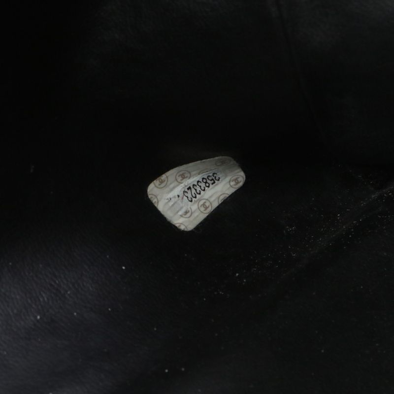 Chanel With Serial Seal Matelasse Logo Leather Boston Bag Business Travel Hand