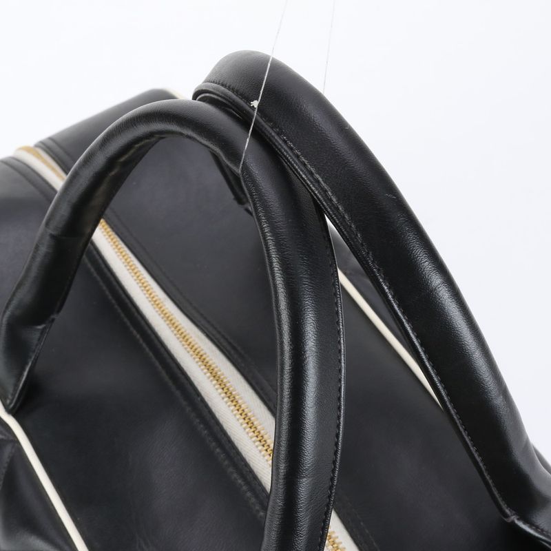 Chanel With Serial Seal Matelasse Logo Leather Boston Bag Business Travel Hand