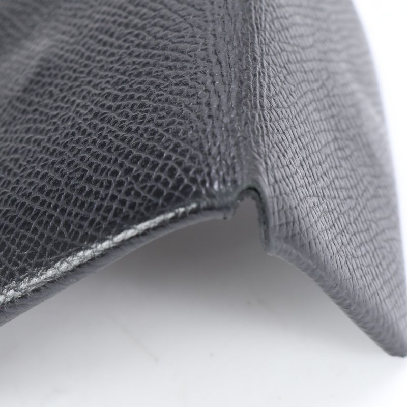 Hermes Bastia Vaux Epson Leather Coin Case Black Coin Purse Compact Genuine