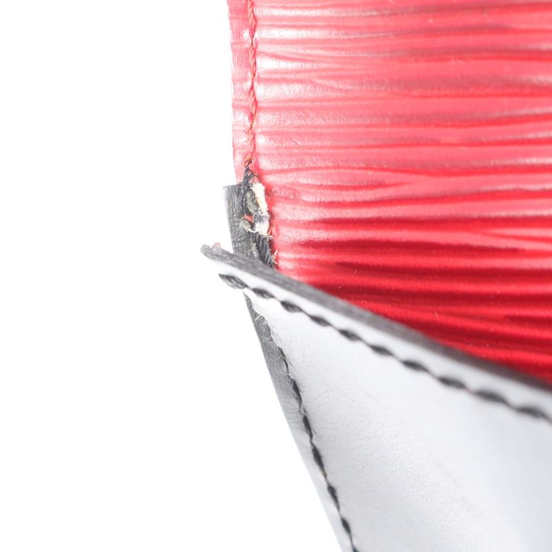 No Sticky Louis Vuitton Epi Monceau Noir Black Castilian Red 2WAY Shoulder Bag