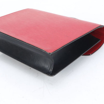 No Sticky Louis Vuitton Epi Monceau Noir Black Castilian Red 2WAY Shoulder Bag