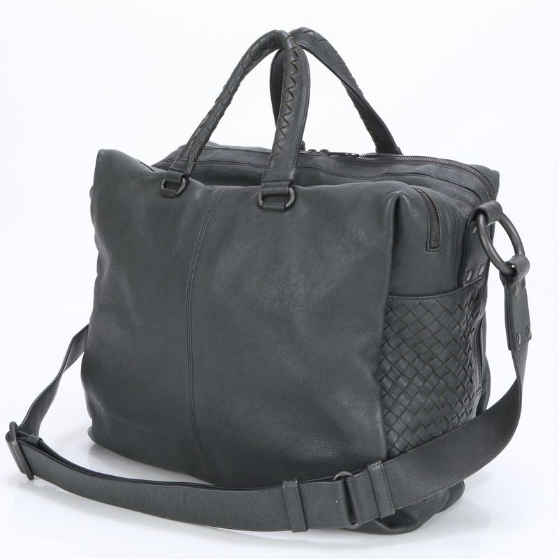 Bottega Veneta Intrecciato Woven Leather 2WAY Business Bag Crossbody Shoulder