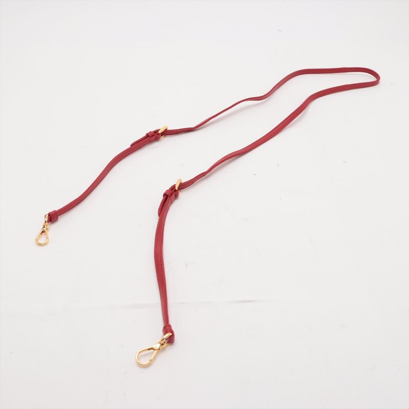 Prada Tessuto Nylon Ribbon Mini Shoulder Bag Crossbody Red Hand Tote Women's