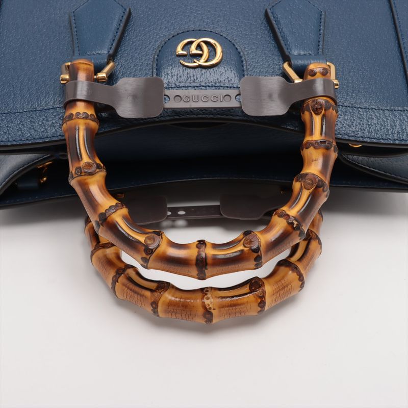 Gucci Bamboo Diana Small Leather 2WAY Handbag Crossbody Hand Tote 702721