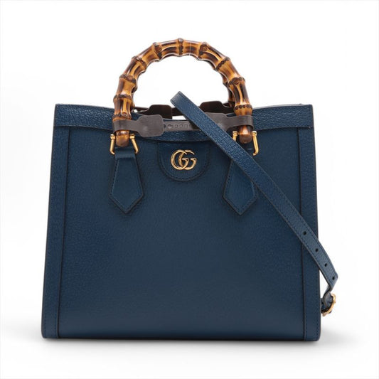 Gucci Bamboo Diana Small Leather 2WAY Handbag Crossbody Hand Tote 702721