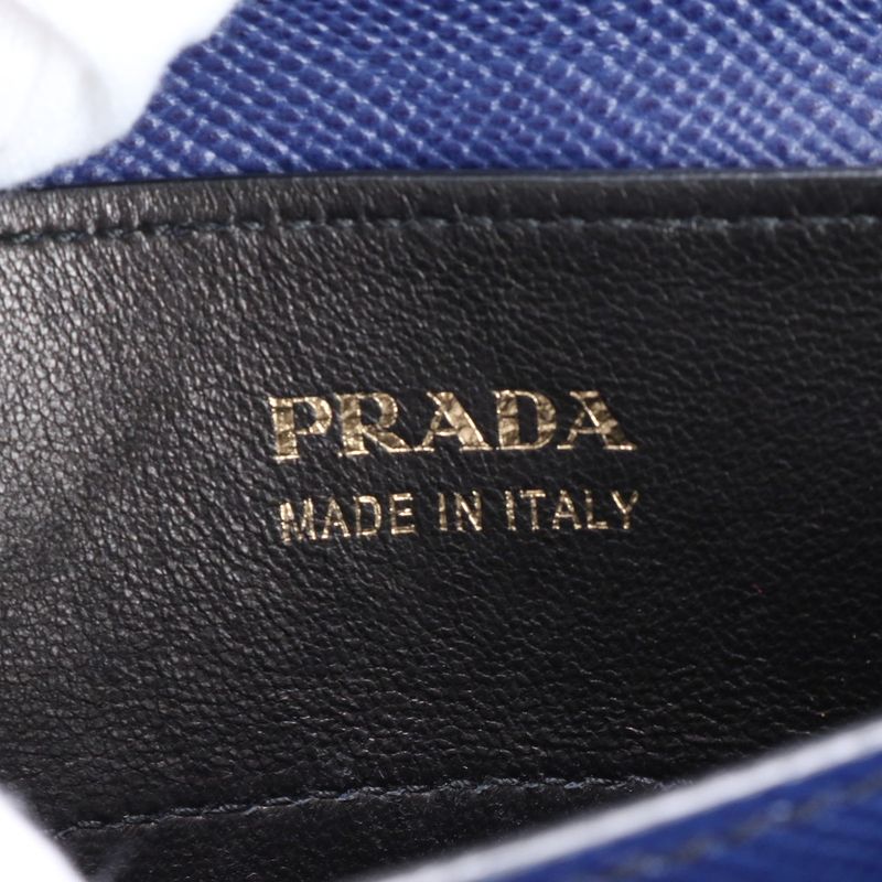 Prada Saffiano Blue Leather Tote Bag Shoulder Hand A4 Ladies RRM Bv7-1